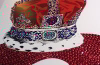 Image 3 of A3 Red and Baby Blue rhinestone crown