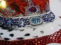 Image 4 of A3 Red and Baby Blue rhinestone crown
