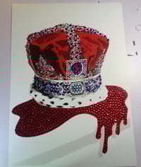 Image 5 of A3 Red and Baby Blue rhinestone crown
