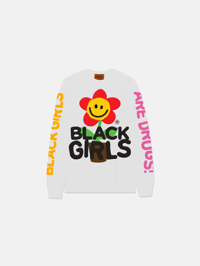 Image 1 of "BLACK GIRLS ARE DRUGS®" L/S TEE - WHITE
