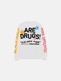 Image 2 of "BLACK GIRLS ARE DRUGS®" L/S TEE - WHITE