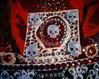 Image 2 of A3 Skull Crown Blue rhinestone 