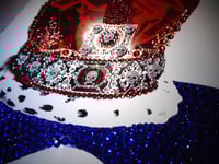 Image 3 of A3 Skull Crown Blue rhinestone 