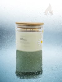 Image 2 of April Showers 14 OZ Angelica & Rain Scented 3-Wick Soy Wax Candle - Spring Scented Soy Candle