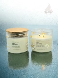 Image 3 of April Showers 14 OZ Angelica & Rain Scented 3-Wick Soy Wax Candle - Spring Scented Soy Candle