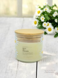 Image 4 of Field of Dreams 14 OZ Sweet Wild Daisies Scented 3-Wick Soy Wax Candle - Spring Scented Soy Candle
