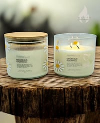 Image 3 of Magnolia Radiance 14 OZ Magnolia & Peach Scented 3-Wick Soy Wax Candle - Spring Scented Soy Candle