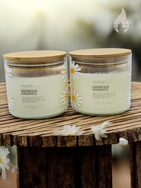 Image 4 of Magnolia Radiance 14 OZ Magnolia & Peach Scented 3-Wick Soy Wax Candle - Spring Scented Soy Candle
