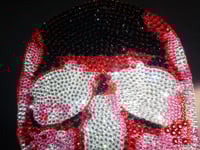Image 4 of A3 Negative Rhinestone Skull (Red) Artwork or T shirts
