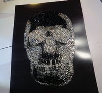 Image 1 of A3 Negative Rhinestone Skull (Black ) Artwork OR T shirt