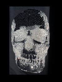 Image 3 of A3 Negative Rhinestone Skull (Black ) Artwork OR T shirt