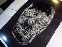 Image 6 of A3 Negative Rhinestone Skull (Black ) Artwork OR T shirt