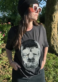 Image 4 of A3 Negative Rhinestone Skull (Black ) Artwork OR T shirt