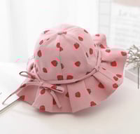 Image 1 of Valentina Ruffle Sun Hat In Strawberry Fields 