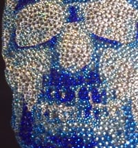 Image 3 of SOLD A3 Negative Rhinestone Skull (Blue) art & T shirts