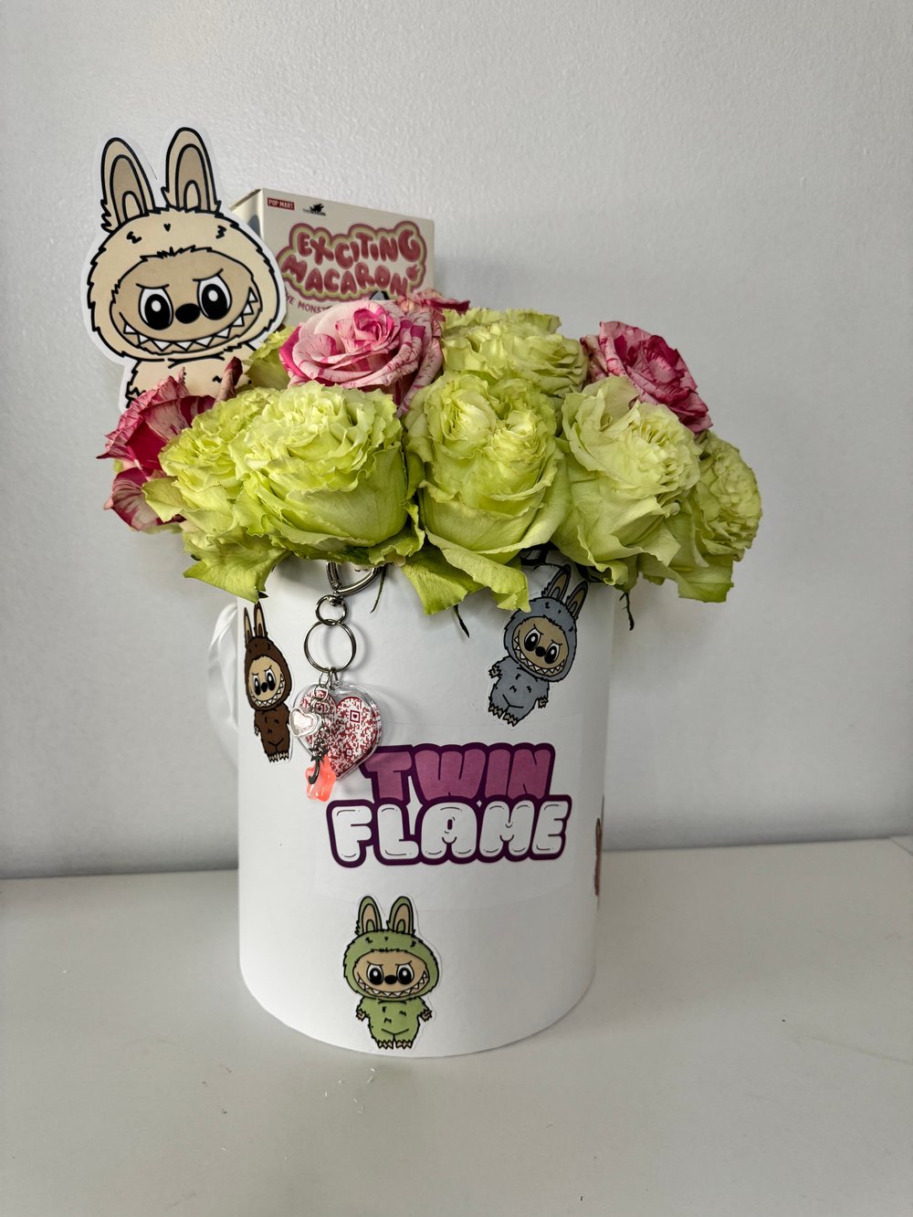 🫧૮ ˙Ⱉ˙ ა rawr!  LABUBU 💌  ROSE🌹 BOX( ˘͈ ᵕ ˘͈♡