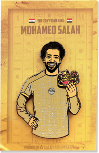 Mohamed Salah - Crown - Pin Badge (Gold Egypt Version)
