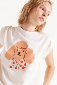 Image 1 of Camiseta perro cerezas 