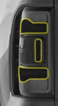 Image 5 of 2019-2024 1500 Ram Trucks LED Reverse Light Tint Overlays