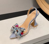 Image 1 of Denim Crystal Fashion Shoes