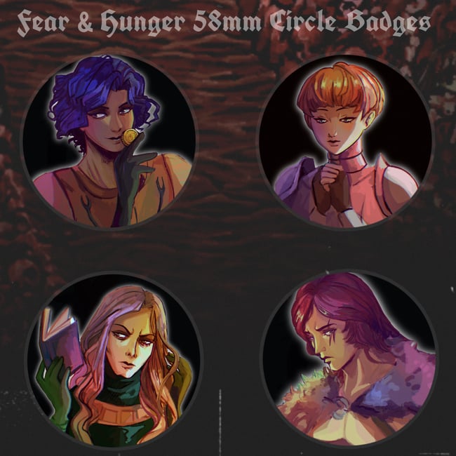 Fear & Hunger 58mm badges