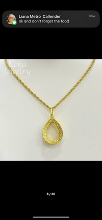 Image 4 of  18K Gold Jewelry oval Set