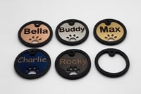 Image 1 of Silencer Stainless S. Custom Pet ID Tag Round 30mm Cat Dog French Bulldog Silent FREE SHIPPING