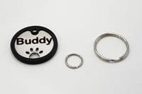 Image 2 of Silencer Stainless S. Custom Pet ID Tag Round 30mm Cat Dog French Bulldog Silent FREE SHIPPING