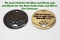 Image 5 of Silencer Stainless S. Custom Pet ID Tag Round 30mm Cat Dog French Bulldog Silent FREE SHIPPING