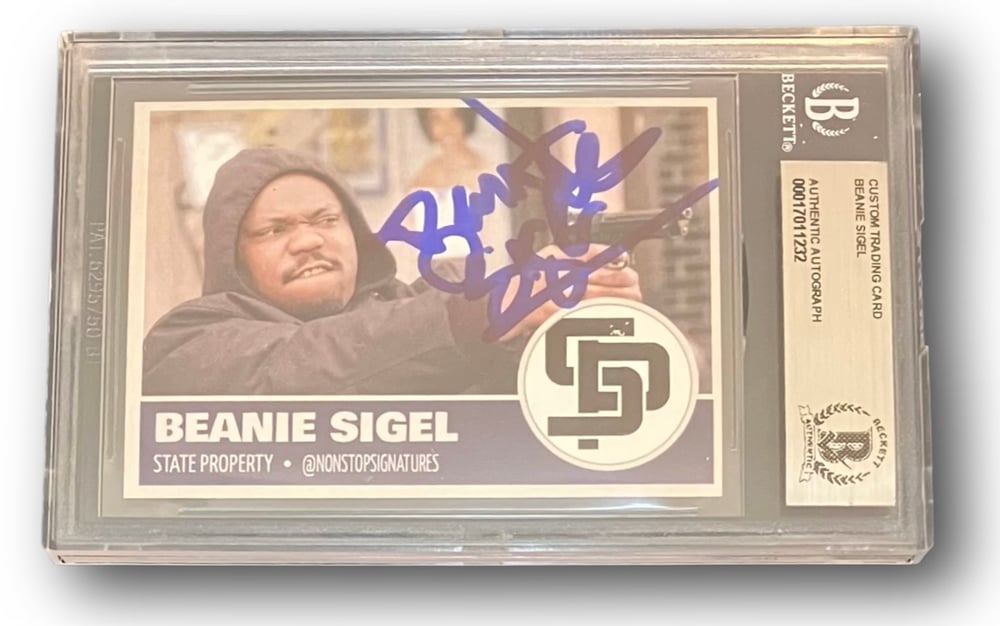 BEANIE SIGEL Autographed Signed Nonstop Signatures Hip Hop Trading Card Beckett Slabbed