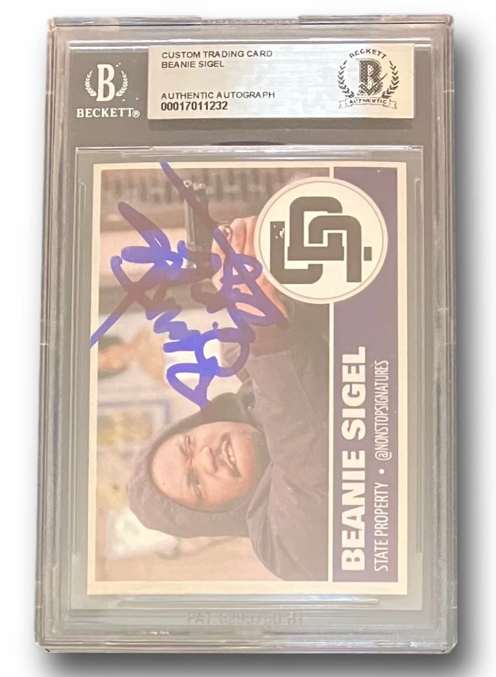 BEANIE SIGEL Autographed Signed Nonstop Signatures Hip Hop Trading Card Beckett Slabbed