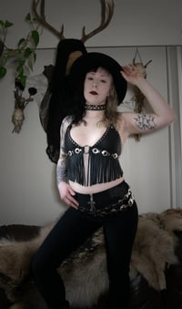 Image 1 of Hellbent Leather Night Rider fringe concho leather top
