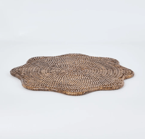 Image of Scalloped Rattan Charger 