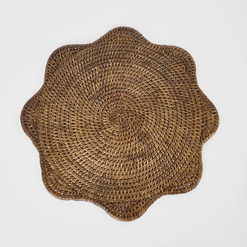 Image of Scalloped Rattan Charger 