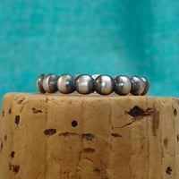 Image 1 of Heavy Half Bead Stacking Ring