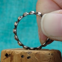 Image 2 of Heavy Half Bead Stacking Ring