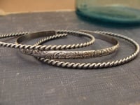Image 3 of Cuff Set of 3 -- Western Floral and Rope