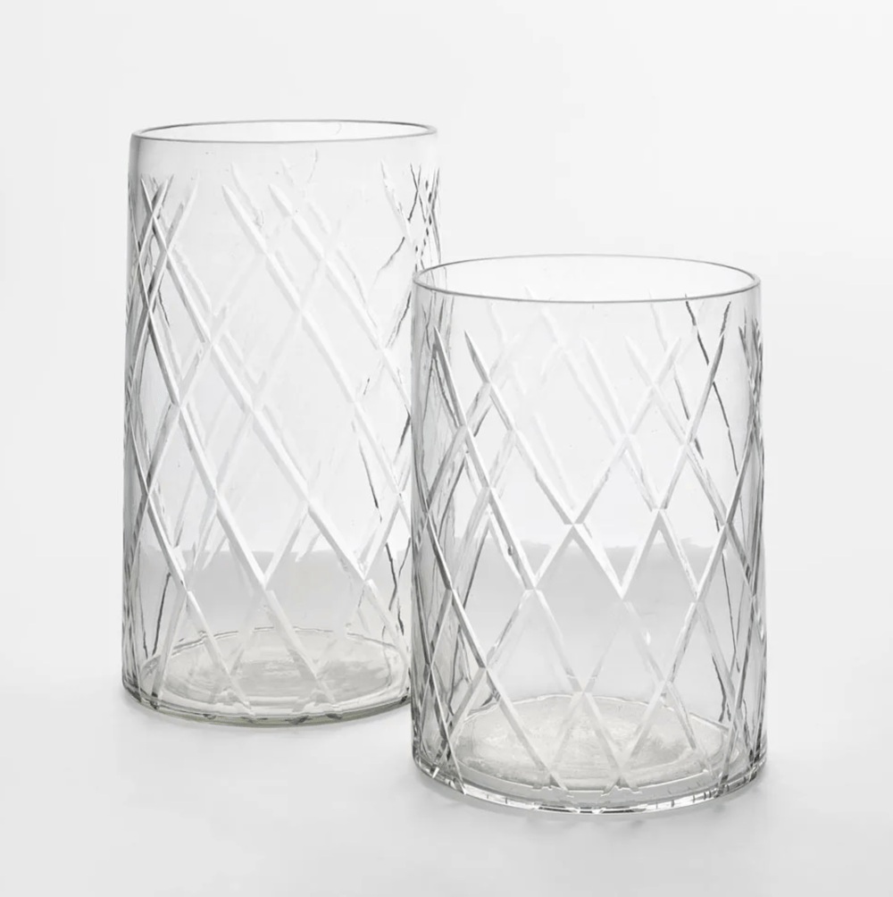 Image of Handcut Glass Hurricane