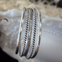 Image 3 of Cuff Set of 5 -- Floral, Rope, Half Round