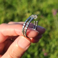 Image 1 of Hammered Bead hoops