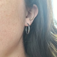 Image 3 of Hammered Bead hoops