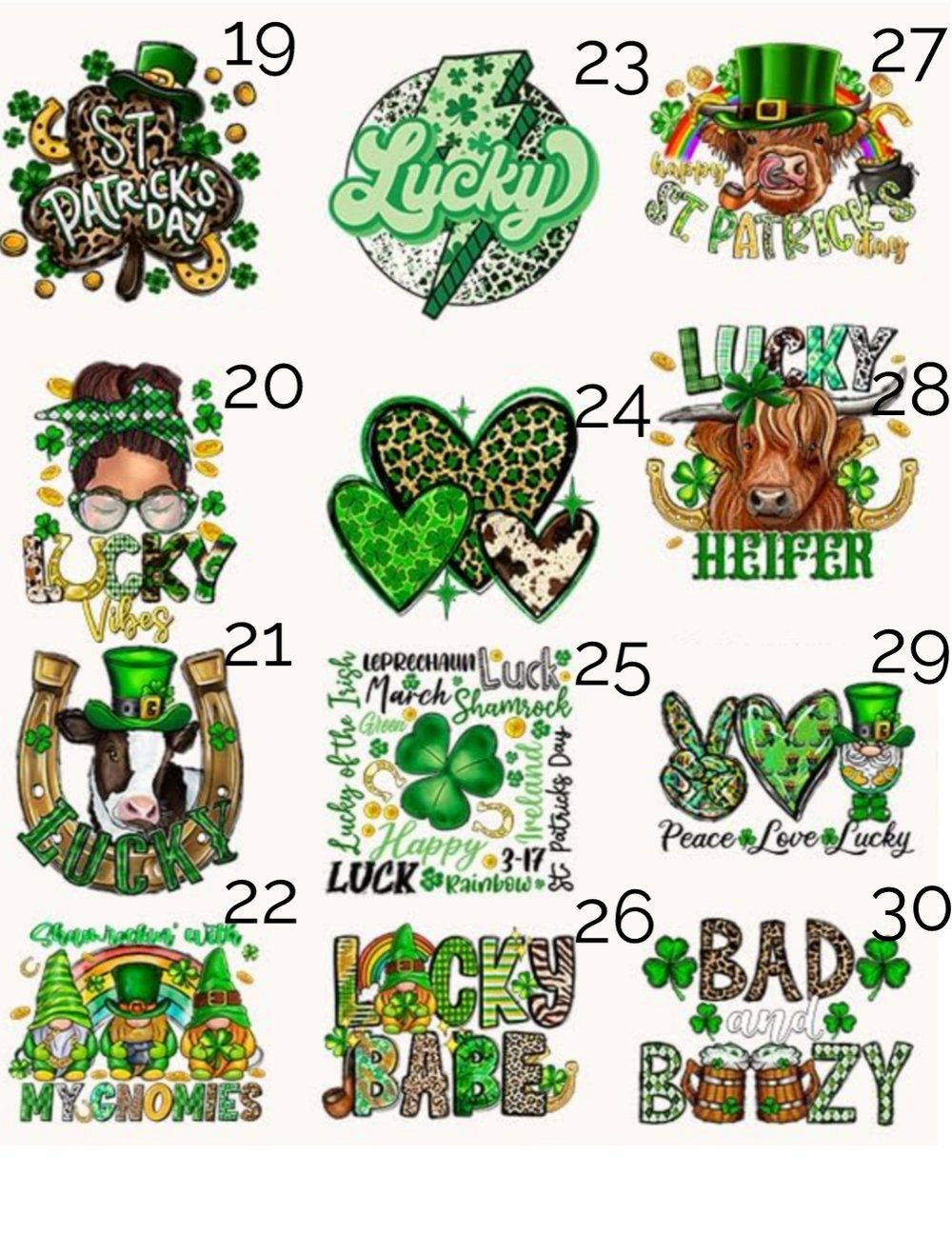 Image of St. Patrick Day - DTF Transfers