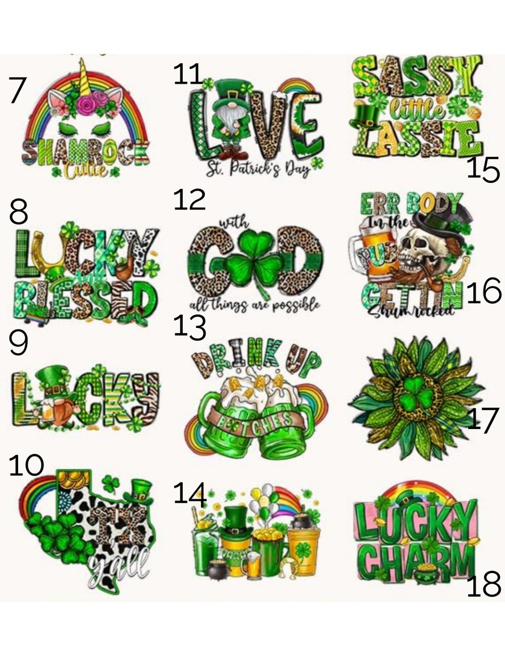 Image of St. Patrick Day - DTF Transfers