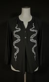 OOAK SMALL BROKEN SERPENT LONGSLEEVE BLOUSE