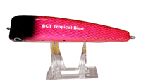 Image 2 of 60g  Black Tip, Pink Body Silver Wing Diving Popper