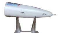 Image 3 of 60g White, Silver Wing Cone Head Popper 