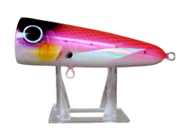 Image 1 of 60g Black Tip, Pink Body, Silver Wing Cone Head Popper 
