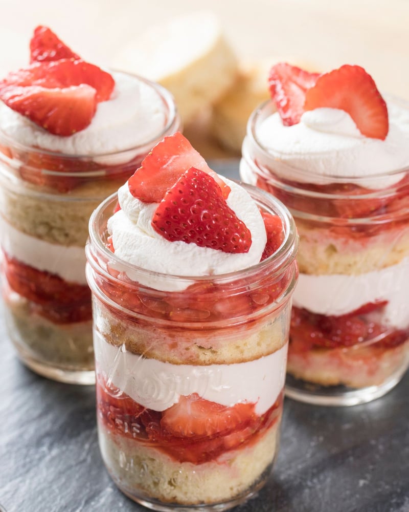 Image of No Elevation Cake Jars- 2 Strawberry Shortcake