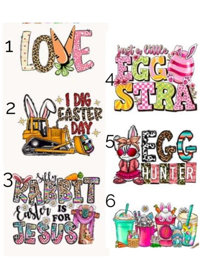 Image of Easter DTF Transfers
