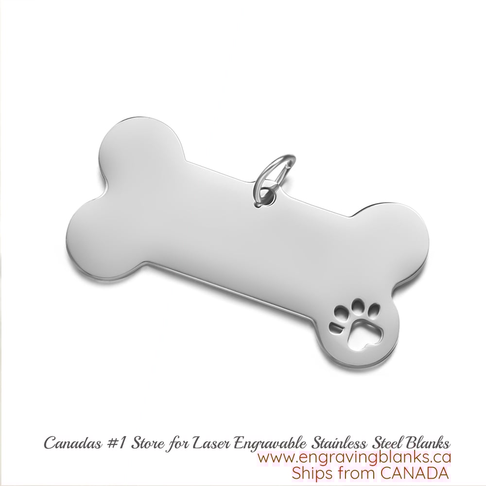 Image of 10 pcs/lot Dog Bone Charms 1.8cm x 0.9mm Steel Jewelry Making Engraving blanks 1.4mm Thickness.
